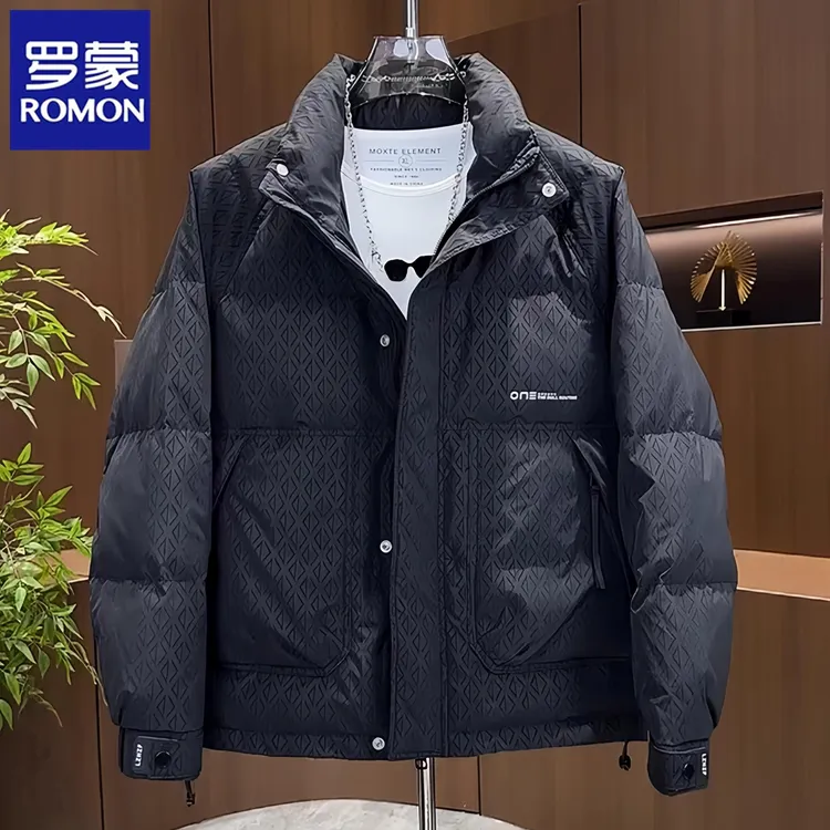 Romon/罗蒙男士立领羽绒服外套冬季韩版休闲保暖加厚简约外套百搭