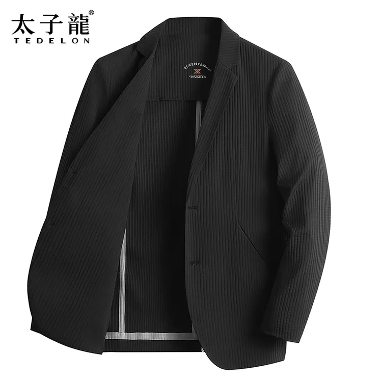 TEDELON/太子龙春秋季新款行政西装领夹克休闲时尚潮流百搭