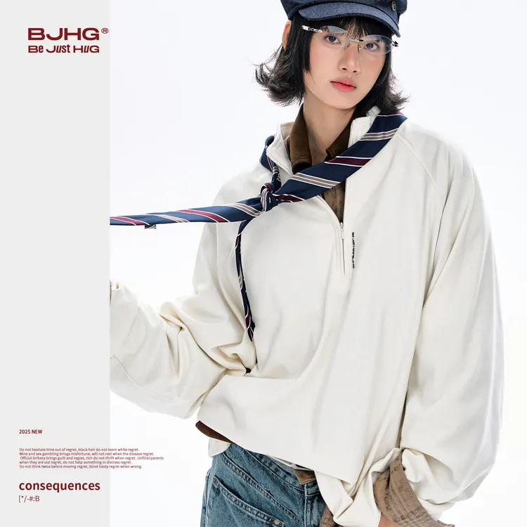 BJHG不计后果卫衣男款新秋季潮牌美式复古高街休闲宽松长袖T恤女