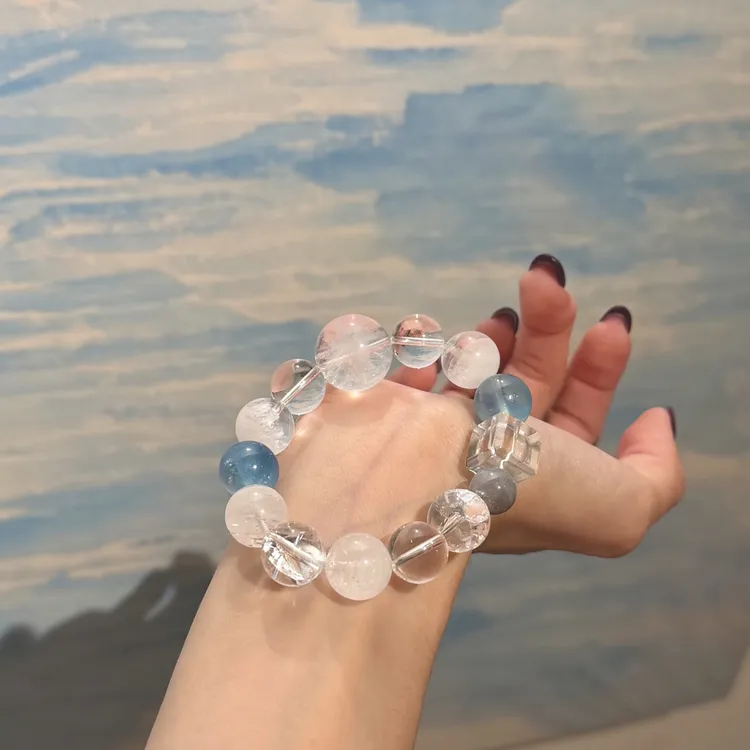 【月海流萤】Artemis主理人设计款 多宝白羽毛幽灵手串 多样性发货