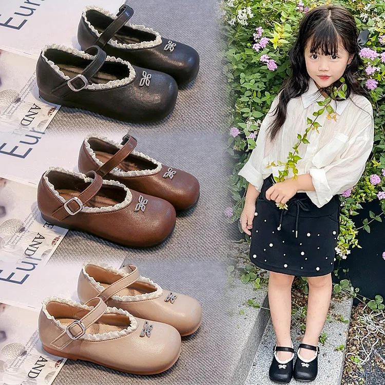 女童鞋子2025夏款夏季新款儿童公主小皮鞋小女孩洋气宝宝软底单鞋