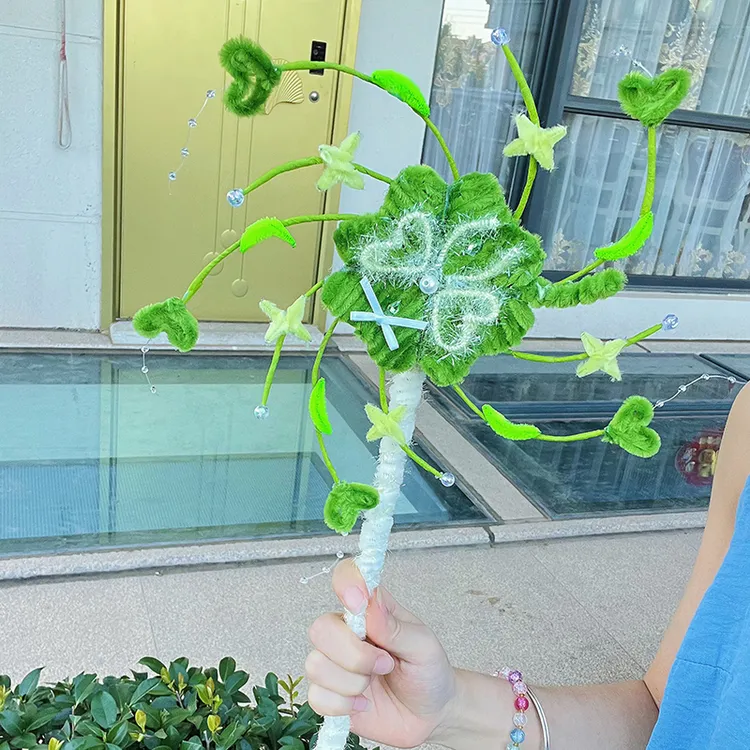 diy手工幸运四叶草扭扭棒风车材料包七夕情人节创意礼物送男女友