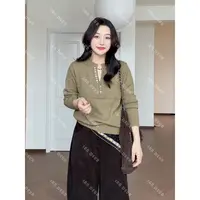 【软绒记忆】羊毛浣熊毛衫气质老钱风宽松显瘦圆领套头针织衫上衣女