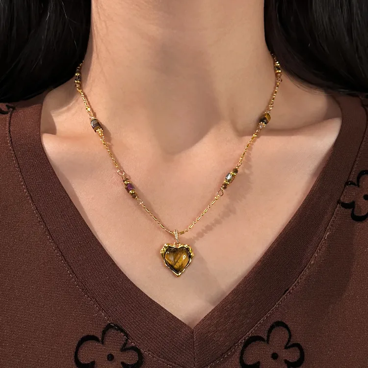 合金项链 X5204-1精致百搭小众设计感时尚轻奢个性爱心吊坠高级感