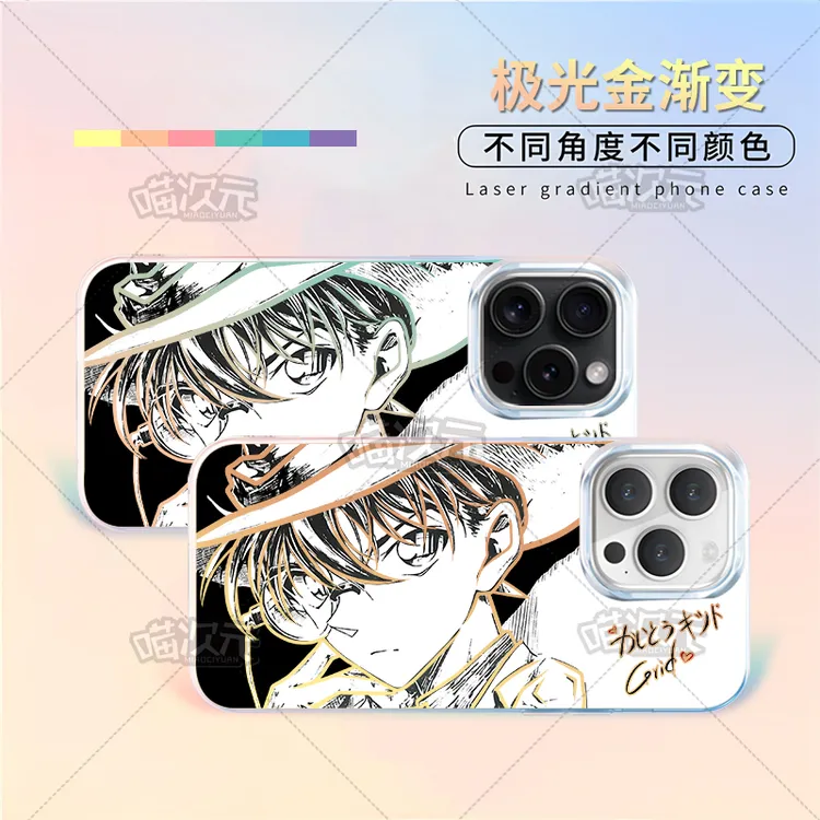 黑白基德适用苹果华为vivo一加oppoiPhone小米二次元极光手机壳