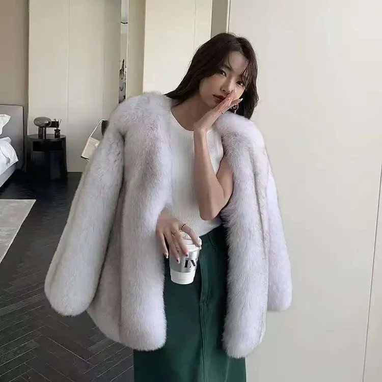 《服装链接以直播间为准》女式皮毛一体外套时尚潮流百搭