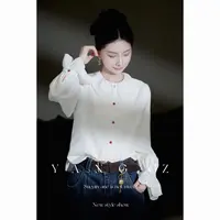 YANG GZ【温莎庄园】法式复古荷叶边蕾丝袖口衬衫女 GZ5153TS602621