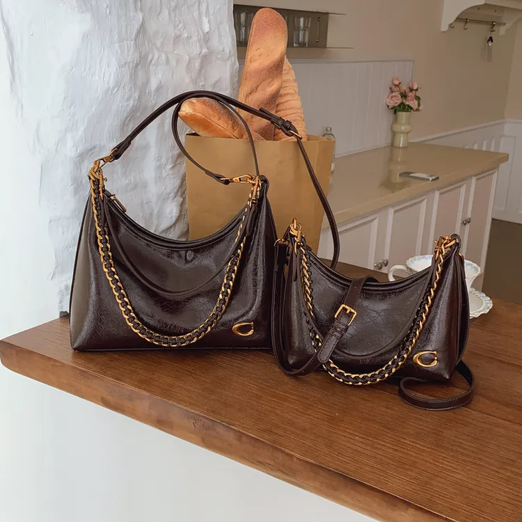 【朱丽叶】Hobo链条腋下包2025秋季新款单肩包斜挎包时尚休闲斜挎包