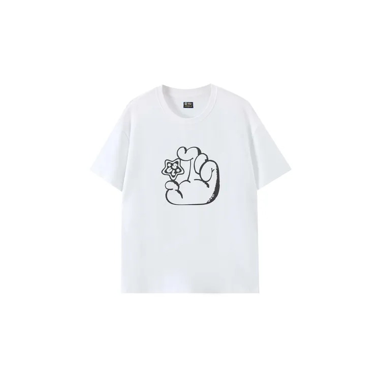 STAY UP LATE手可摘星美式复古高街印花字母休闲亲肤短袖男女同款