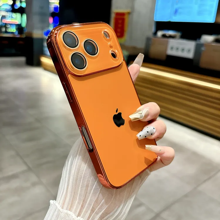 适用苹果17Promax/16/15/14/13磨砂自带镜头膜16软边防摔手机壳