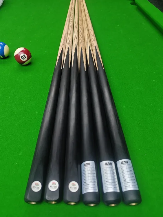 松力道白蜡木小头中式黑八专用手工台球杆一体通杆适合新手入门级