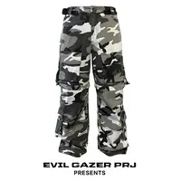 EVILGAZER 迷彩CARGO可拆卸多口袋工装裤