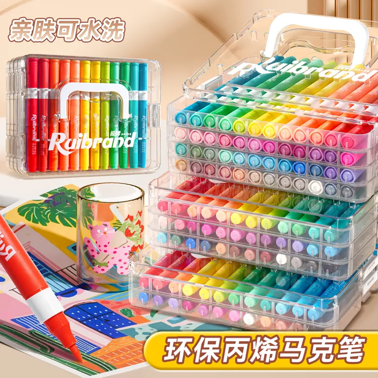 画家说环保丙烯马克笔易可洗套装美术生专用高颜值不透色可叠色48