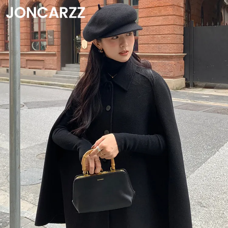 JONCARZZ羊毛帽子女款爆款2025新款百搭贝雷帽短檐显脸小八角帽