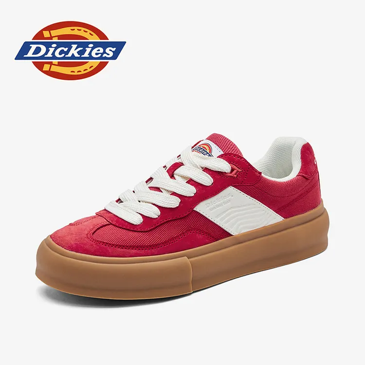 Dickies2025秋季厚底板鞋复古时尚休闲鞋小众红色德训鞋子情侣鞋