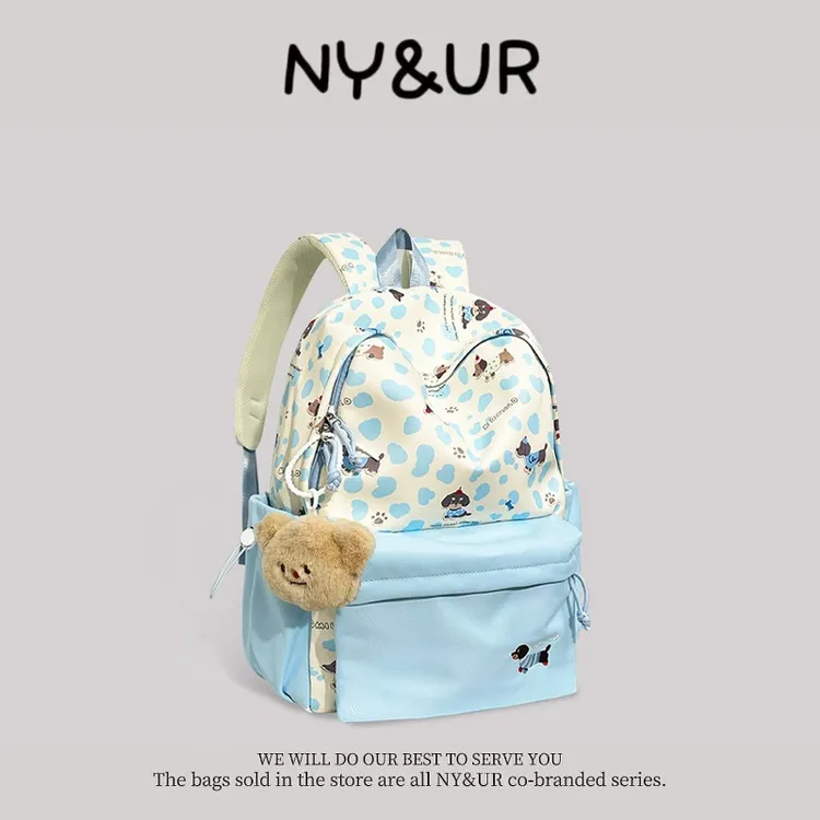 NY&UR联名初夏新品 上课书包初中生高中生女生ins风背包女双肩包