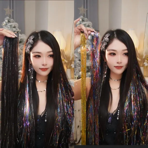 个性时尚甜酷辣妹风镭射发片发丝发夹BB夹