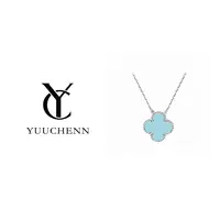 铜合金耳饰 YUUCHENN 【Alhambra】 镀k金轻奢女士项链