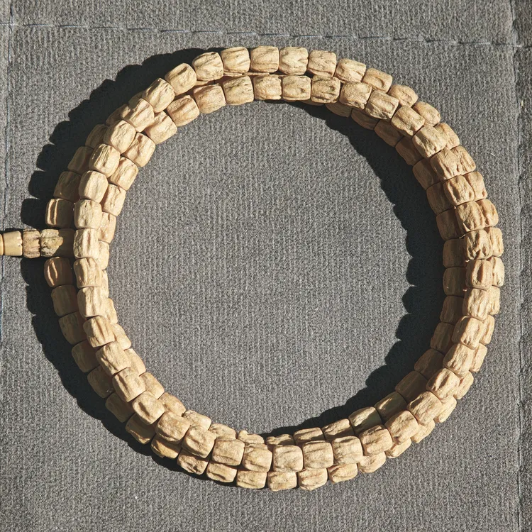 热振百香籽高桩直筒多棱顺纹粉红皮脖挂