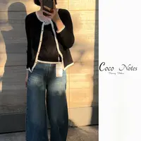 COCO NOTES 556新款全羊毛开衫两件套小香风外搭针织上衣
