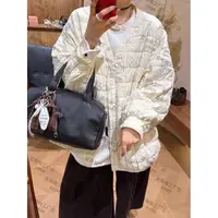 XMM.【道袍格子棉衣】时尚百搭潮流秋冬休闲慵懒风宽松型显瘦HA1560