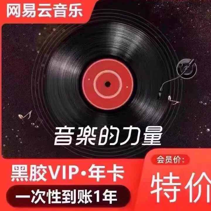 【IOS可见】网易音乐黑胶vip会员年卡12个月 372天 下单联系客户
