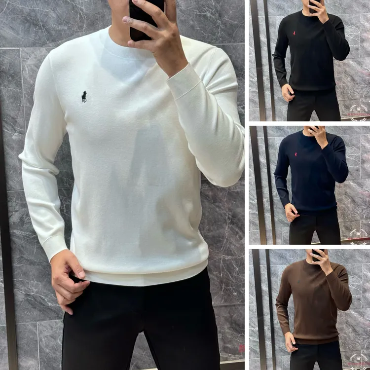 11/89 欧货简约大气长袖圆领四平针织衫毛衣套头舒适保暖冬季打底