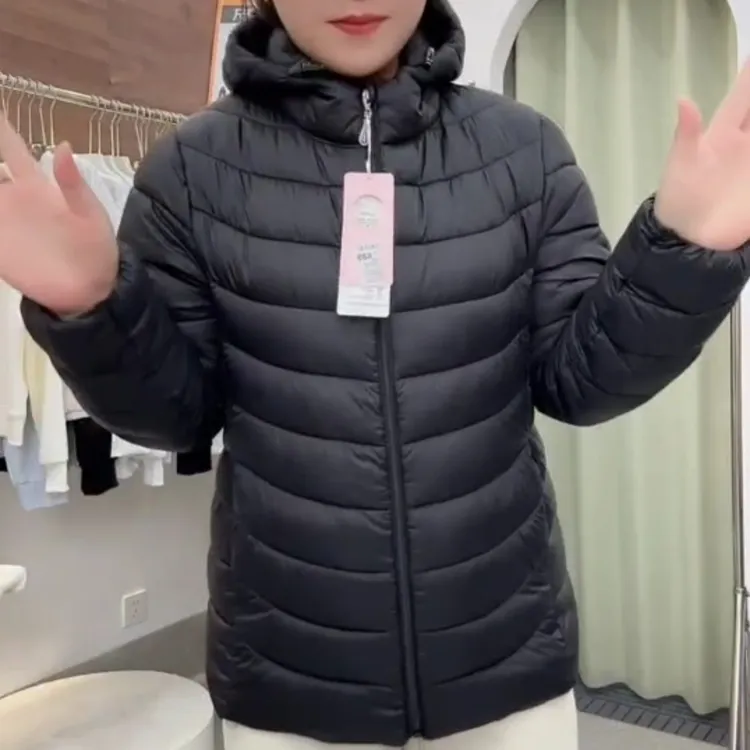 2025爆款女士超轻连帽休闲棉服