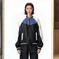 671  皮衣外套棒球服设计感夹克（微染色，不影响穿着，介意勿拍）A52