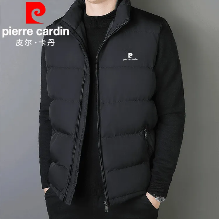 皮尔卡丹马甲男秋冬韩版保暖棉马甲潮流立领加厚马夹大码背心外套