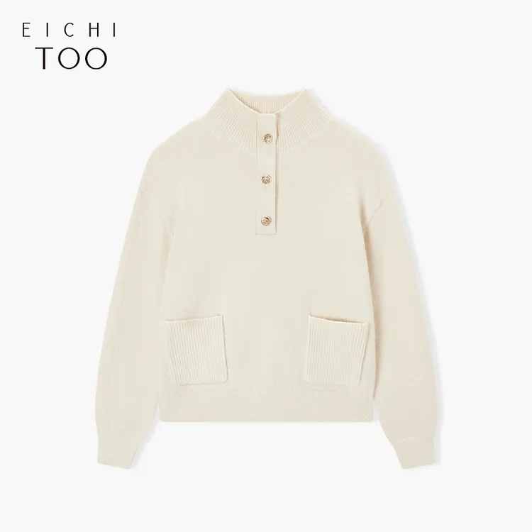 爱居兔冬季简约时尚设计感长袖针织衫ENZAJ4N045A