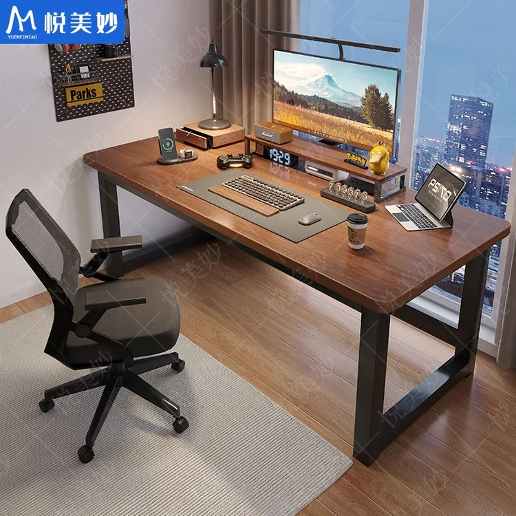 台式电脑桌卧室家用简易书桌学习桌长方形写字台小桌子现代办公桌