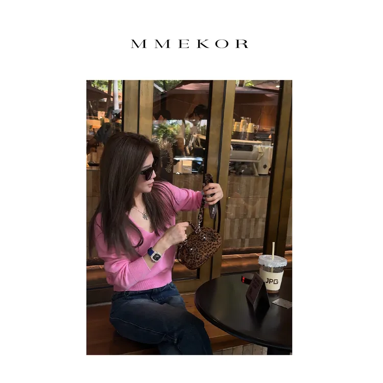 MMEKOR“纽约丽人”针织衫 2025新款秋款千金玛德琳上衣 30229