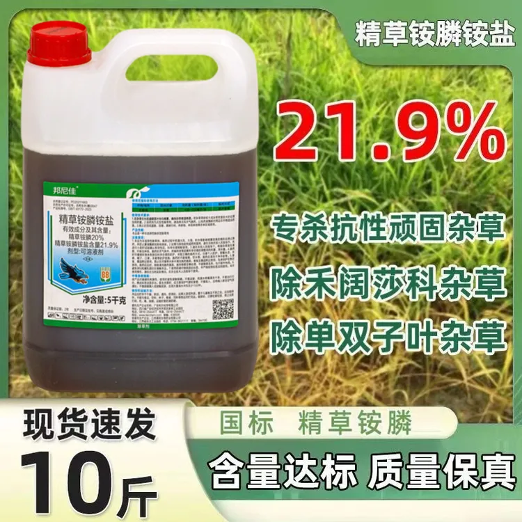 21.9%精草铵膦铵盐茶园果园蔬菜非耕地杂草牛筋草小飞蓬除草剂