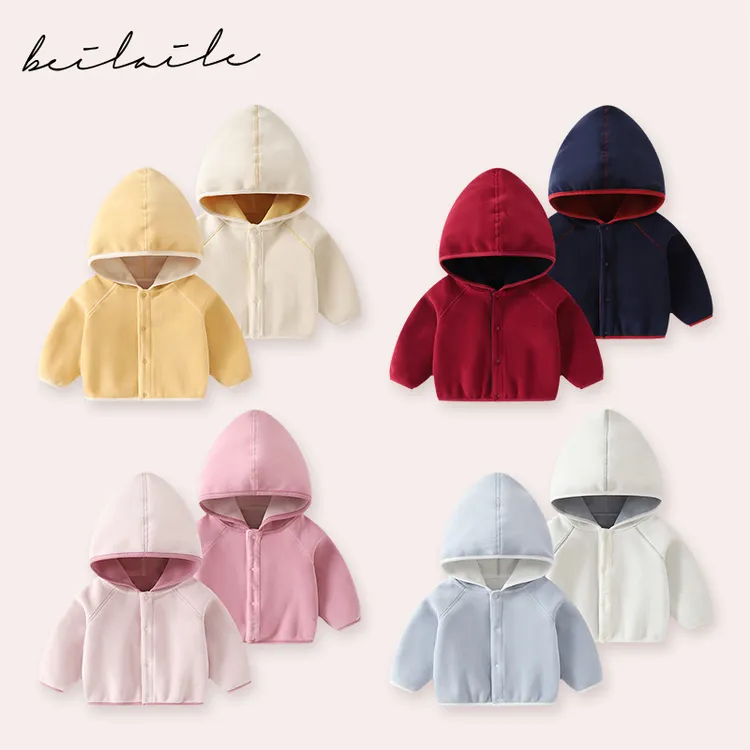 【柏莉绒双面外套 小洛妈咪】宝宝保暖上衣儿童外套女童洋气衣KK