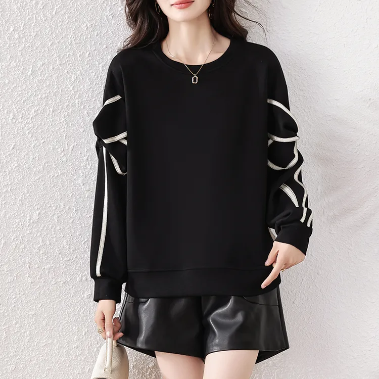 【女神新衣】2025秋装新款时尚洋气大码显瘦减龄卫衣胖妹妹气质上衣