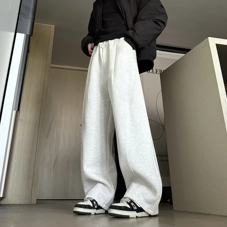 HN潮牌-【重磅高克重】廓形感卫裤美式高街男女百搭休闲痞帅ins裤