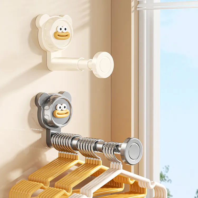吸盘衣架收纳神器阳台可伸缩多功能挂衣架家用衣架子整理收纳挂架