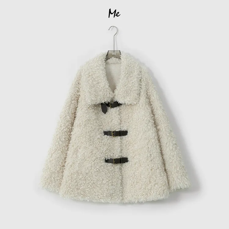 ME【明星卷】肉感泰迪卷毛锁温御寒保暖时尚百搭毛毛外套MESA6046