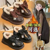 女童黑色皮鞋春秋款鞋子2025春季新款儿童鞋英伦风公主鞋单鞋小童