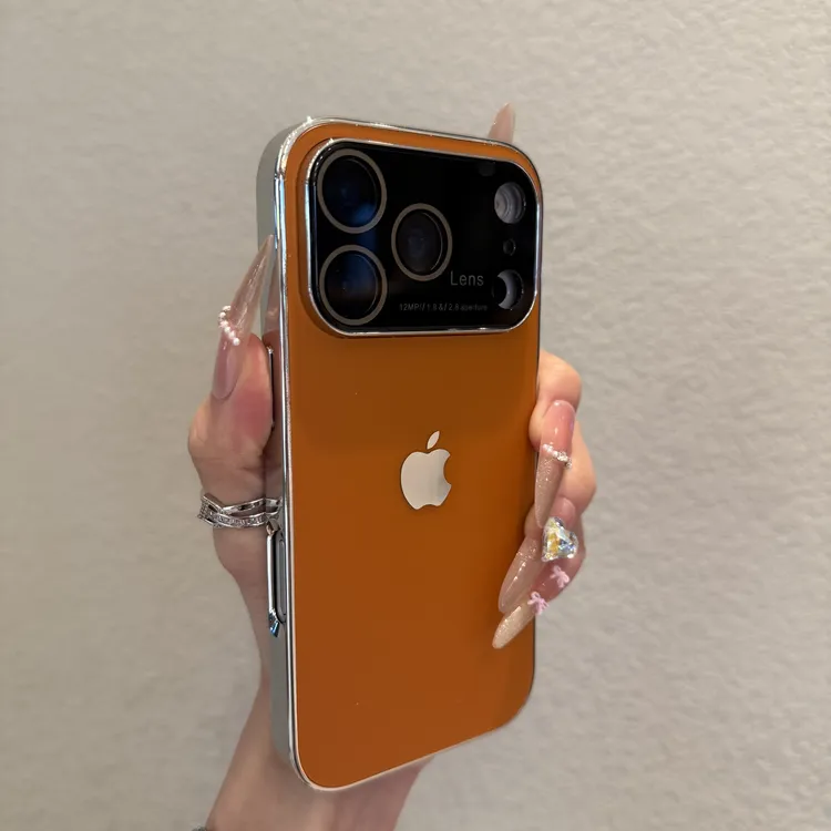 新款电镀AG大视窗适用苹果17promax手机壳iphone16高级感15磨砂14
