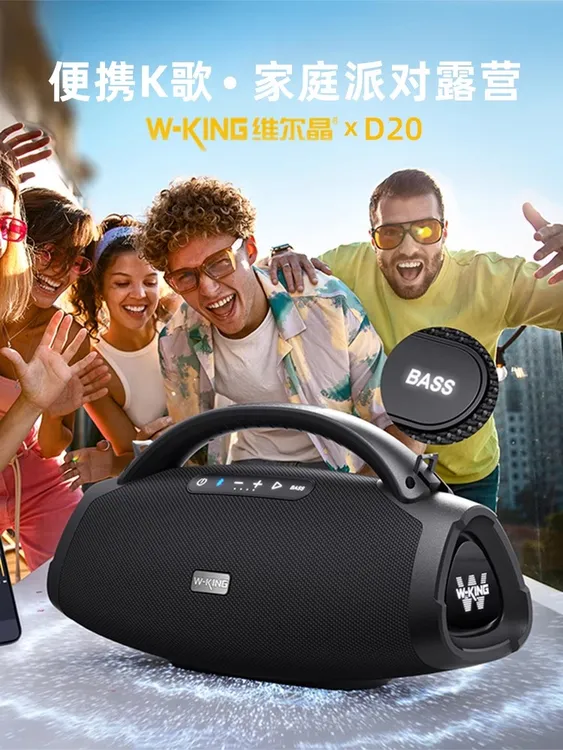 维尔晶D20户外蓝牙K歌音响家庭K歌音响套装3D环绕户外音响
