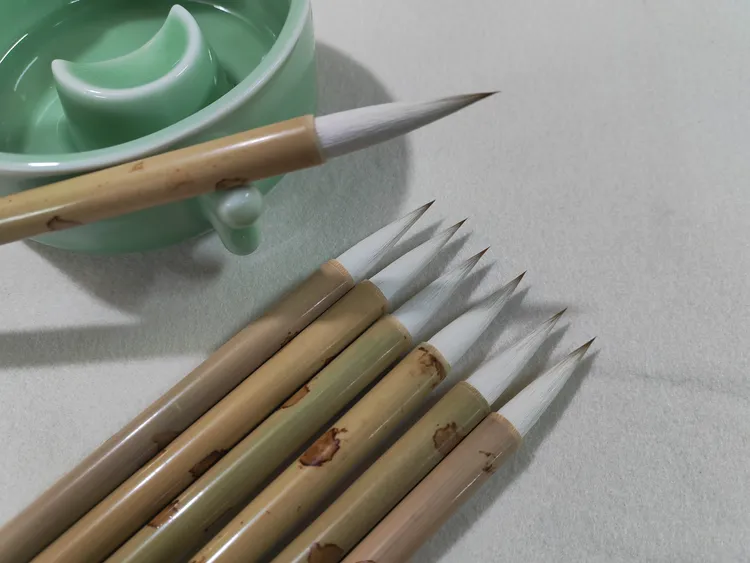 松雪轩毛笔清露书法国画练习作品楷隶篆行书多种字体学生用笔