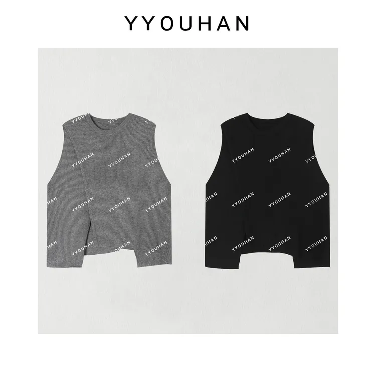 YYOUHAN 2025秋款【罗马音律】 不规则设计宽松无袖马甲 2509C5861