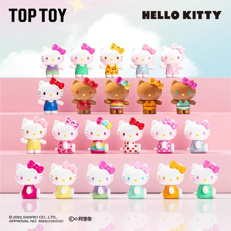 TOPTOYHello Kitty夏日彩虹糖系列盲袋可爱萌粒小公仔玩具摆件