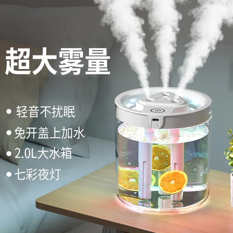 抢【包邮】三喷头家用大雾量创意便携迷你过滤加湿器车载净化加湿器