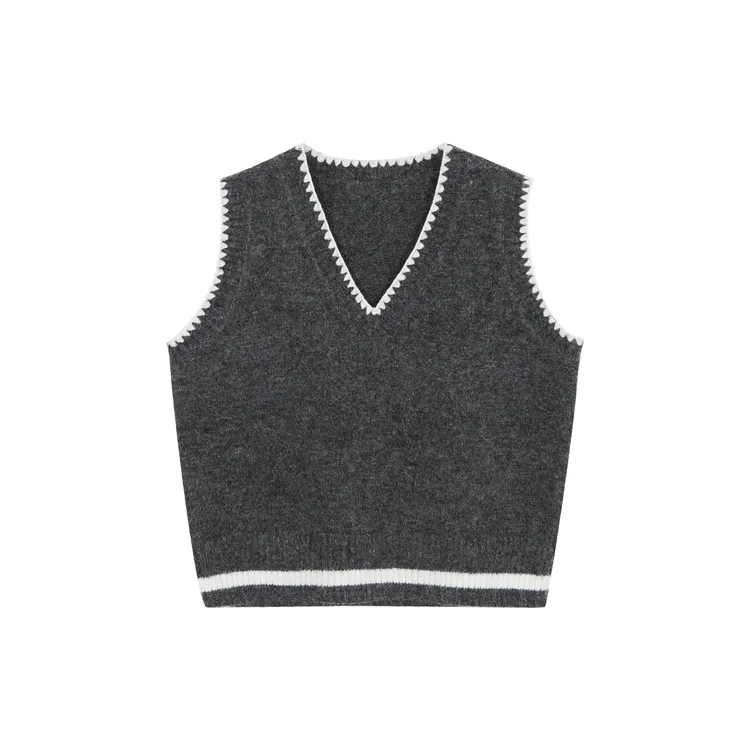 早秋法式上衣高级别致长袖宽松条纹衬衣经典马甲上衣套装Y3339