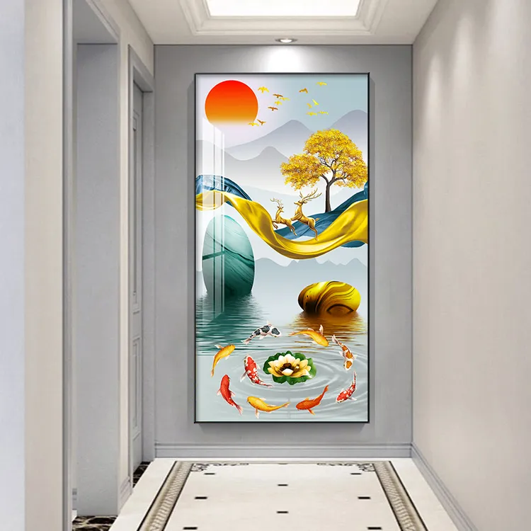 入户玄关装饰画2025年款高级感现代简约墙壁画走廊过道挂画正对门