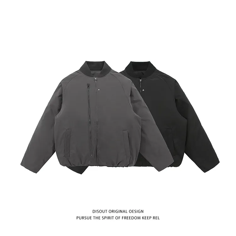 Sialoss秋冬解构cleanfit夹克棒球服男boxy短宽设计感短款棉服