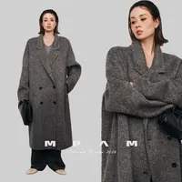 MPAM中长款羊驼毛羊毛大衣隐藏兜宽松秋冬保暖外套619